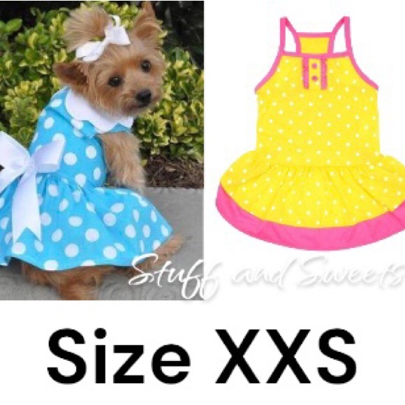 NWT Vibrant Life Yellow Polka Dot Dog Dress XXS - Picture 5 of 6